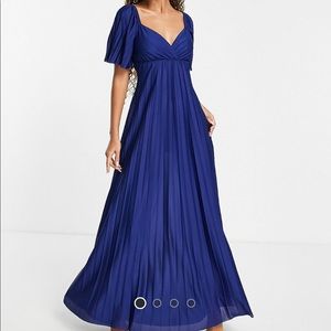 Pleated Maxi dress - Blue